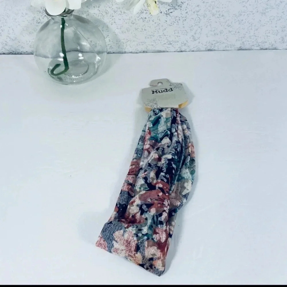 Mudd Cloth Headband Multi Colored Floral